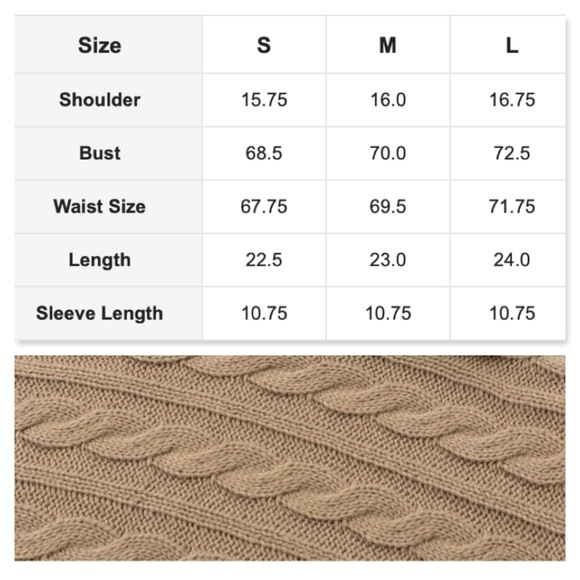 Khaki Cable Knit Turtleneck Poncho - Picture 8 of 8